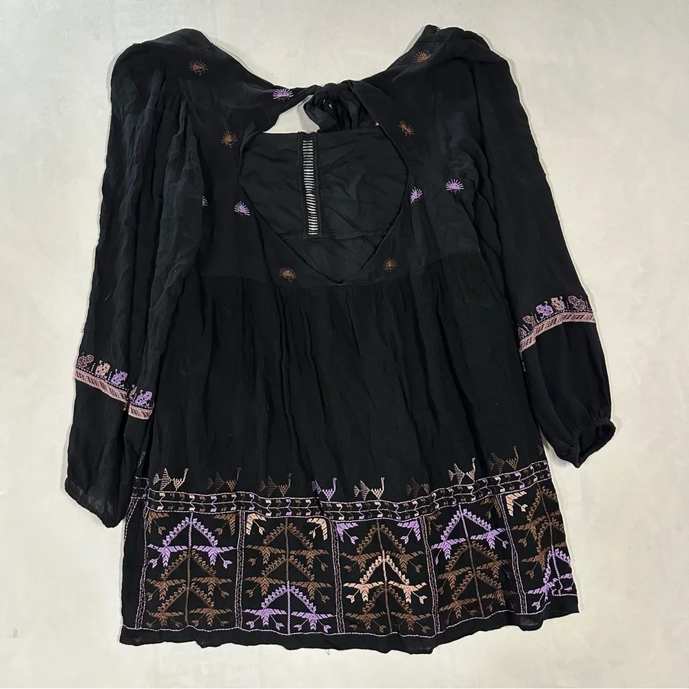 Free People Rhiannon Boho Mini Dress women’s Large - Picture 3 of 4